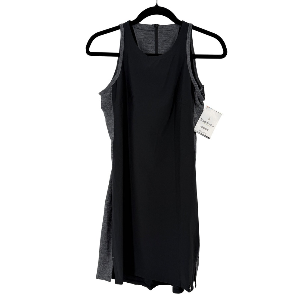 Smartwool Women Merino Sport Tank Dress Black‎ Grey XS SW016251001-XS NWT